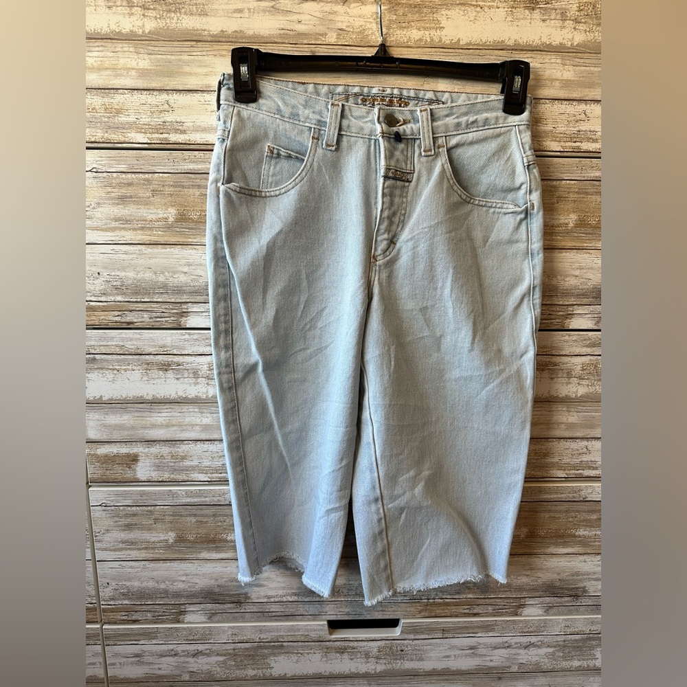 👖 Marithé + François Girbaud Vintage Stone Wash Denim Capri Jeans 9/10 Long